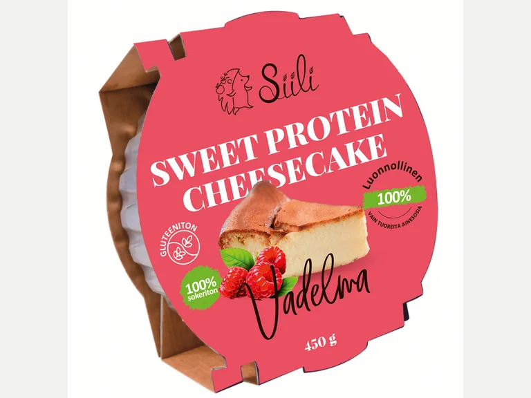 Siili Proteiinijuustokakku 450g vadelma
