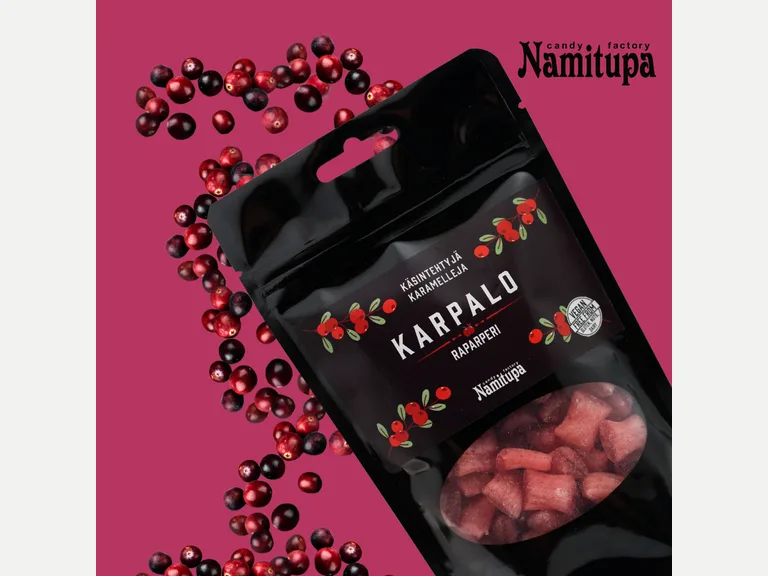 Karpalo-raparperikaramellit