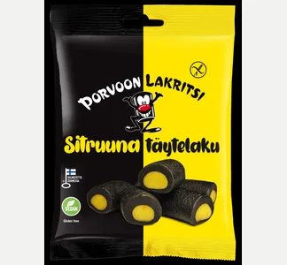 Gluteeniton täytelakritsi sitruuna