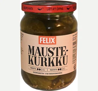 Felix kokonaisia maustekurkkuja mausteliemessä 680/340g