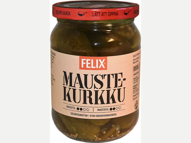 Felix kokonaisia maustekurkkuja mausteliemessä 680/340g