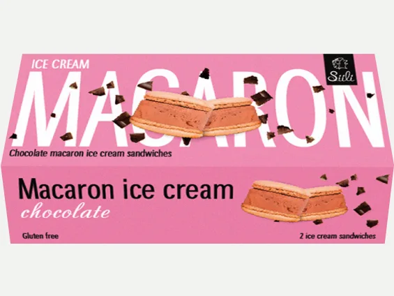 Siili Macaron-jäätelö Suklaa