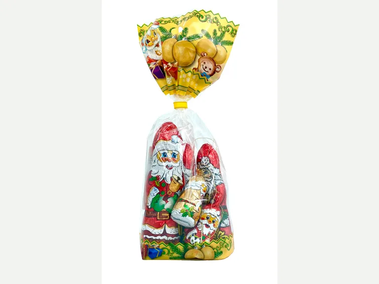 Joulupussi 170g joulupukin muotoisia kaakaomakeisia