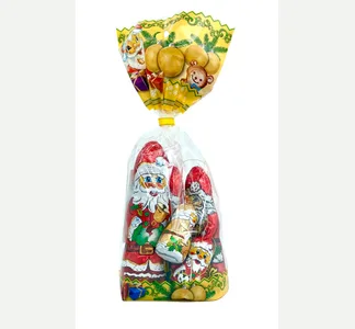 Joulupussi 170g joulupukin muotoisia kaakaomakeisia