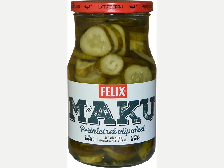 Felix Maku viipaloituja kurkkuja mausteliemessä