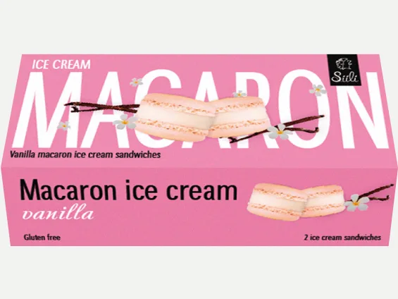 Siili Macaron-jäätelö vanilja